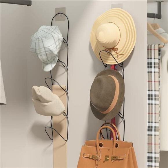 10 Pack Hat Rack Hanger Holder Organizer Closet Hanging Baseball Cap Display - Picture 5 of 7